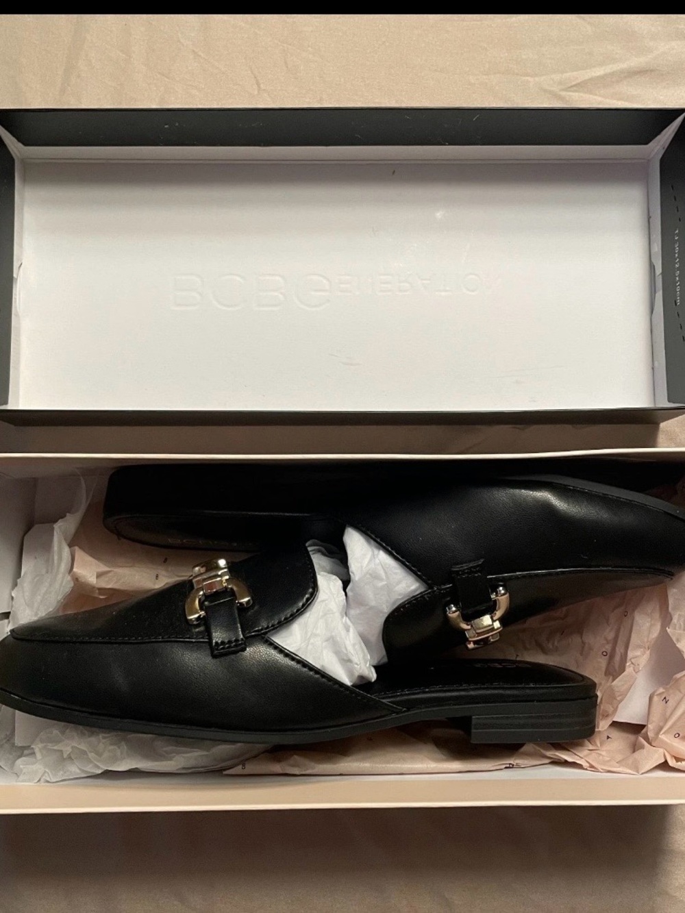 NIB BCBGeneration Womens 6 Slip On Zemana Black New in Box